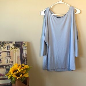 Light blue off-the-shoulder top (size small)